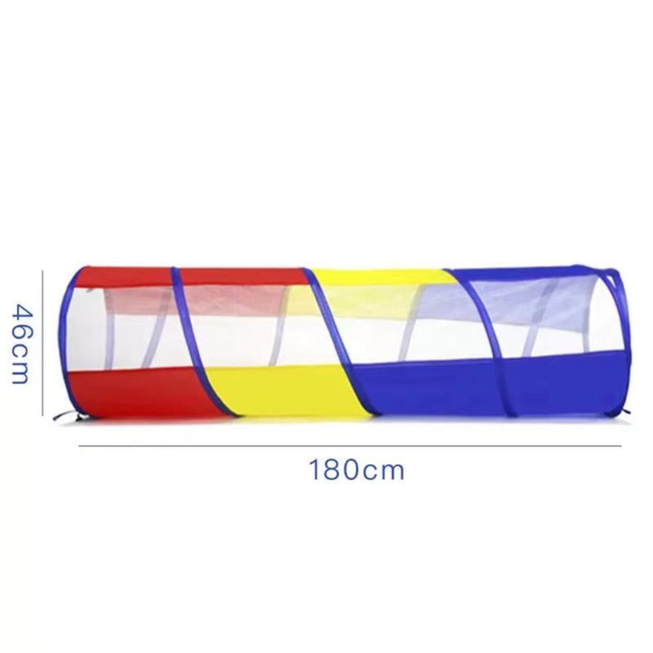 Pop-Up Portable Kids Tunnel with See-Through Mesh Sides