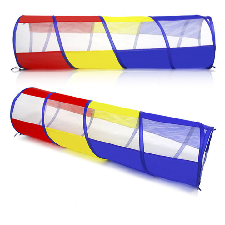 Pop-Up Portable Kids Tunnel with See-Through Mesh Sides