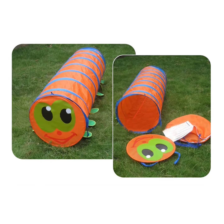 Portable crawling tunnel for toddler play indoors and outdoors