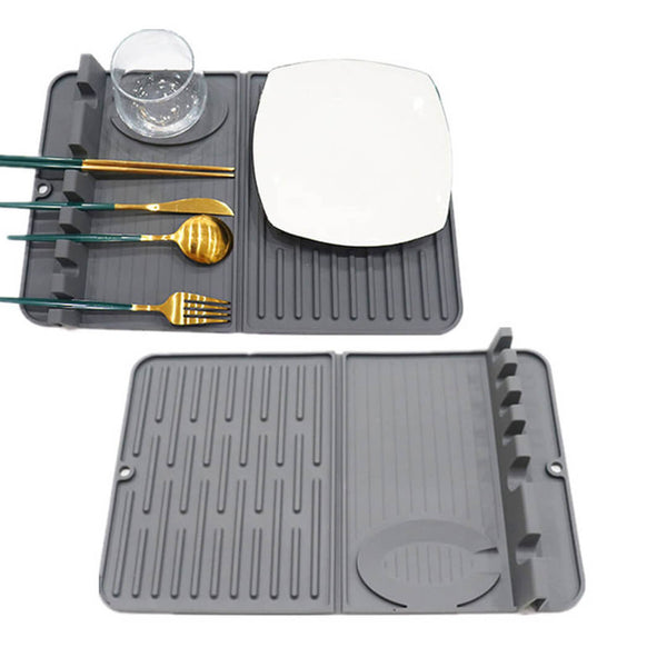 Foldable Silicone Spoon Rest & Dish Drying Mat