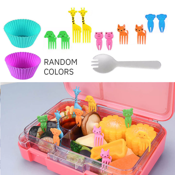 Lunchbox food picks and cups set for school or daycare