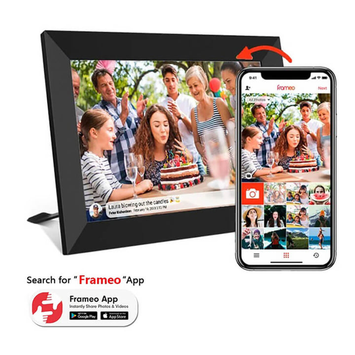 FRAMEO 10.1-Inch WiFi Digital Photo Frame – Share Moments Instantly
