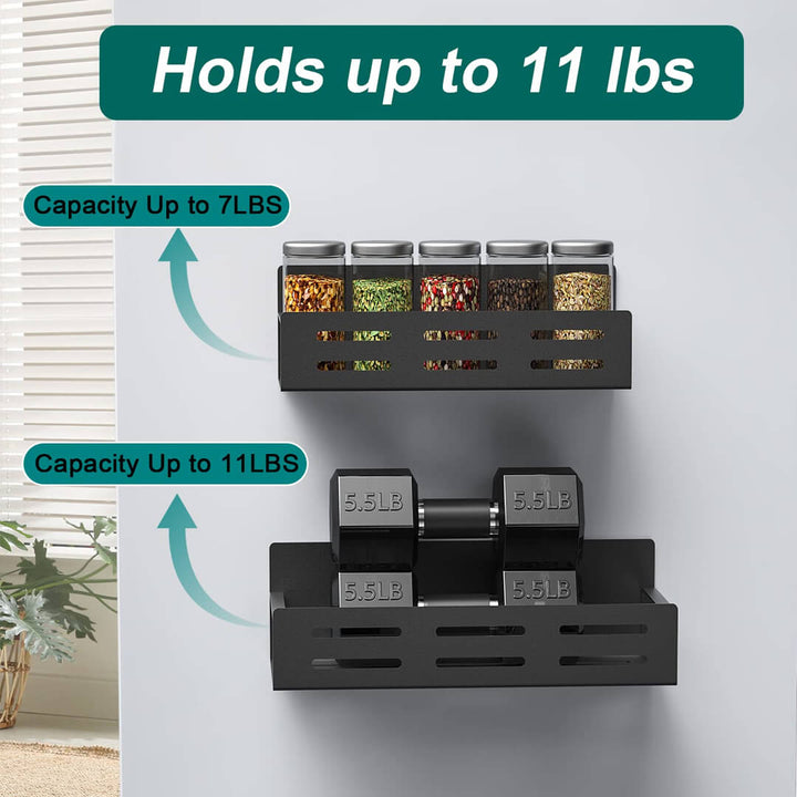 Fridge organizer rack set for spices, tea bags, and kitchen bottles