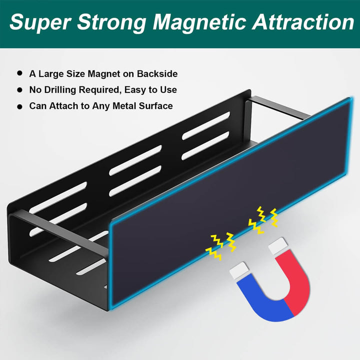 super strong magnetic spice shelves attached to refrigerator door