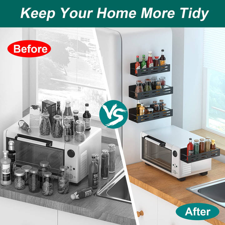 Set of two different-sized magnetic racks, keep your home tidy