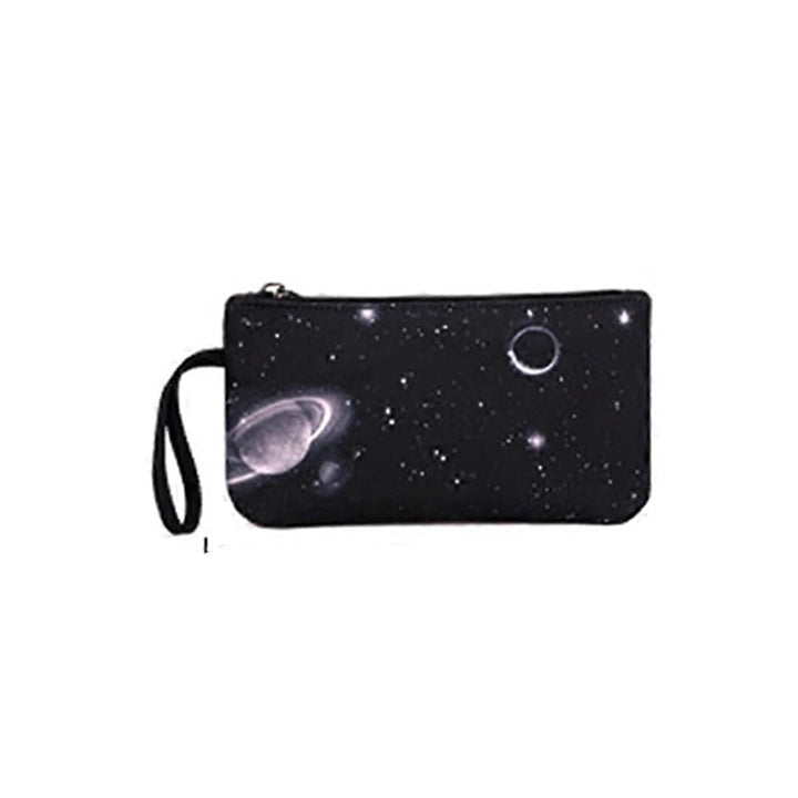 School pencil case, black galaxy print