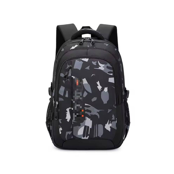 Durable Geometric Backpack – Kids & Teens School Bag
