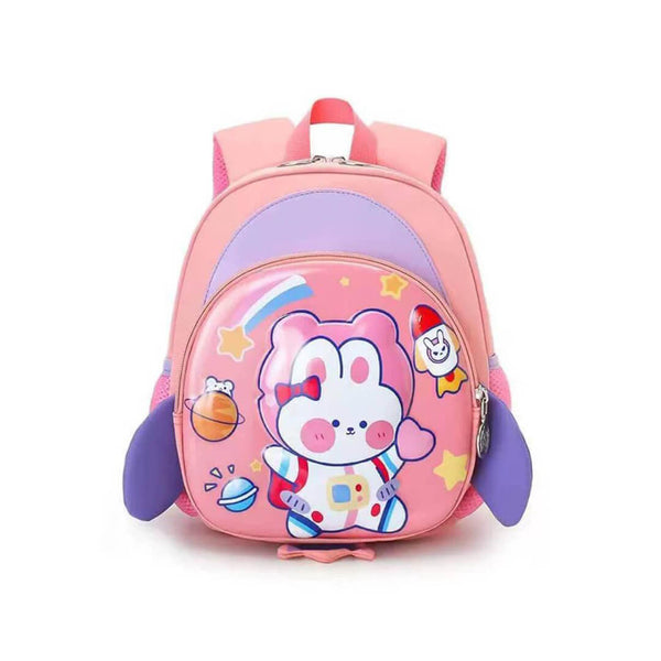 Cute Pink Rabbit Preschool Backpack – 3D Design