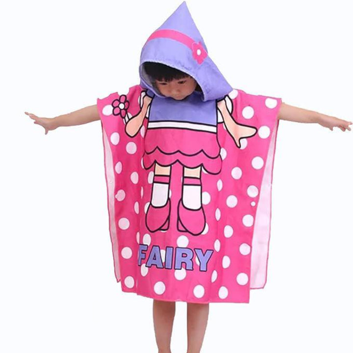 Girls' Microfiber hooded beach towels, Doll design