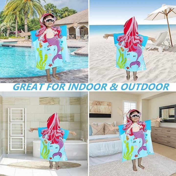 Girls Microfiber hooded beach towels