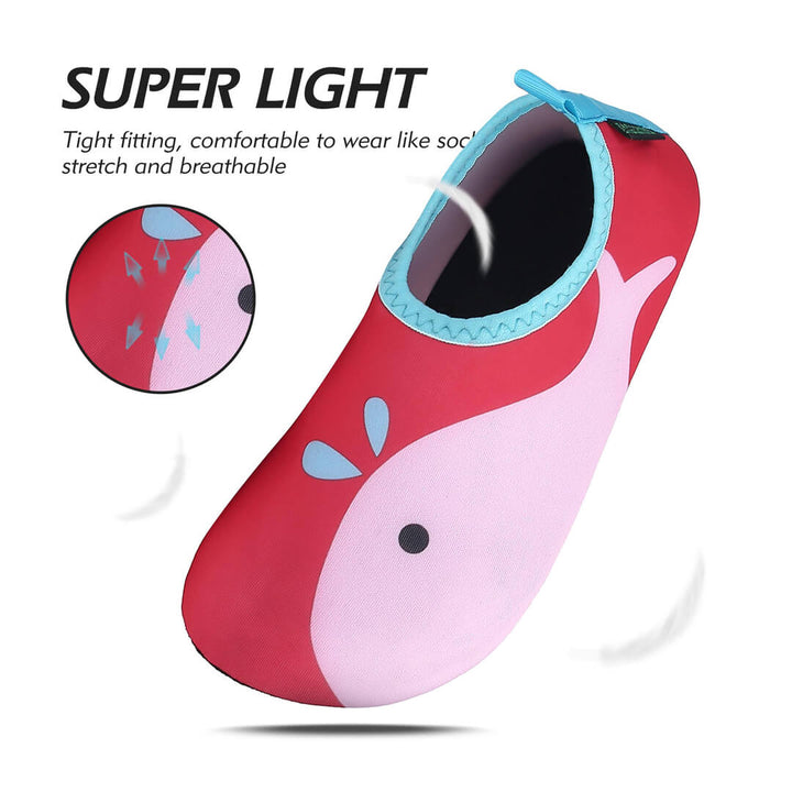 Pink Whale Quick-Dry Beach Shoes – Anti-Slip & Lightweight