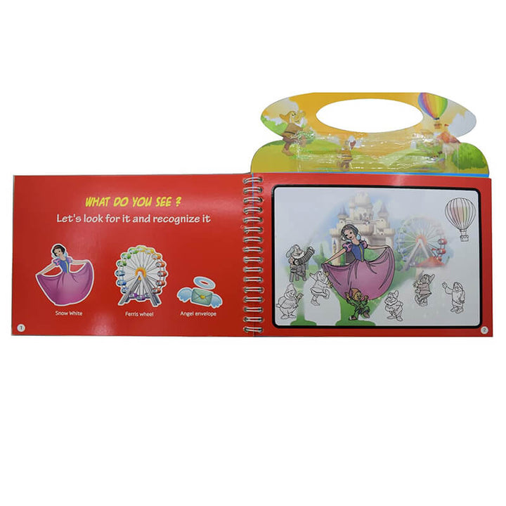 Magic Water Book, Reusable Fun for Kids Snow white inner pages