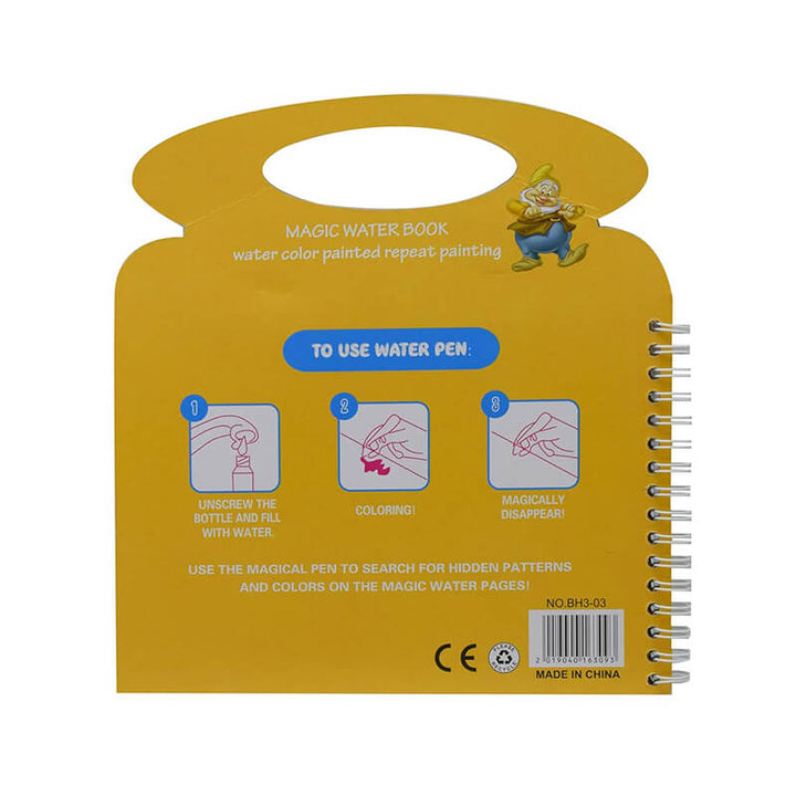 Magic Water Boo, reusable Fun for Kids, Snow White back page