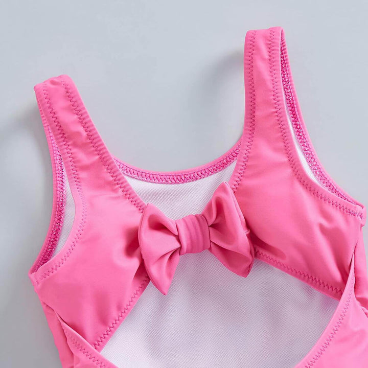 Girls Pink Flamingo One-Piece Swimsuit (2–3 Years)