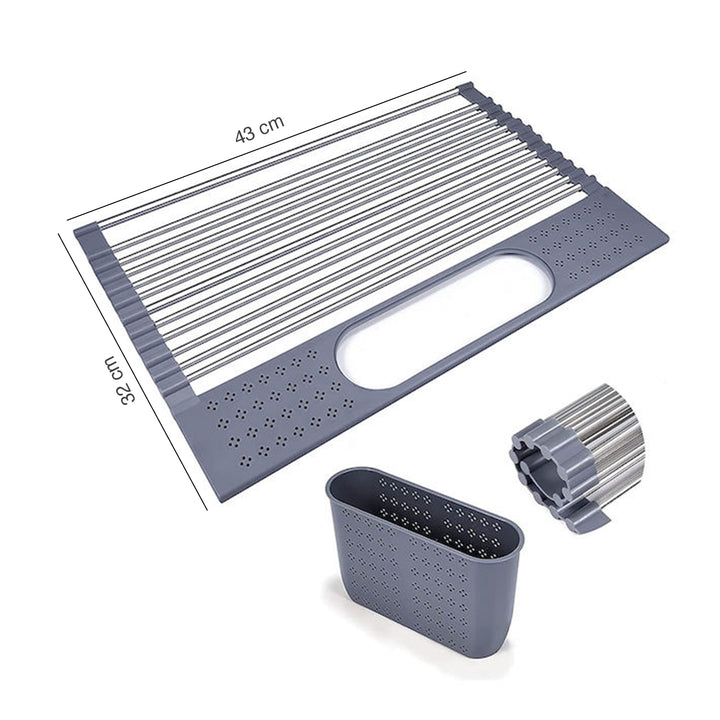 Over-the-Sink Roll-Up Dish Drying Rack