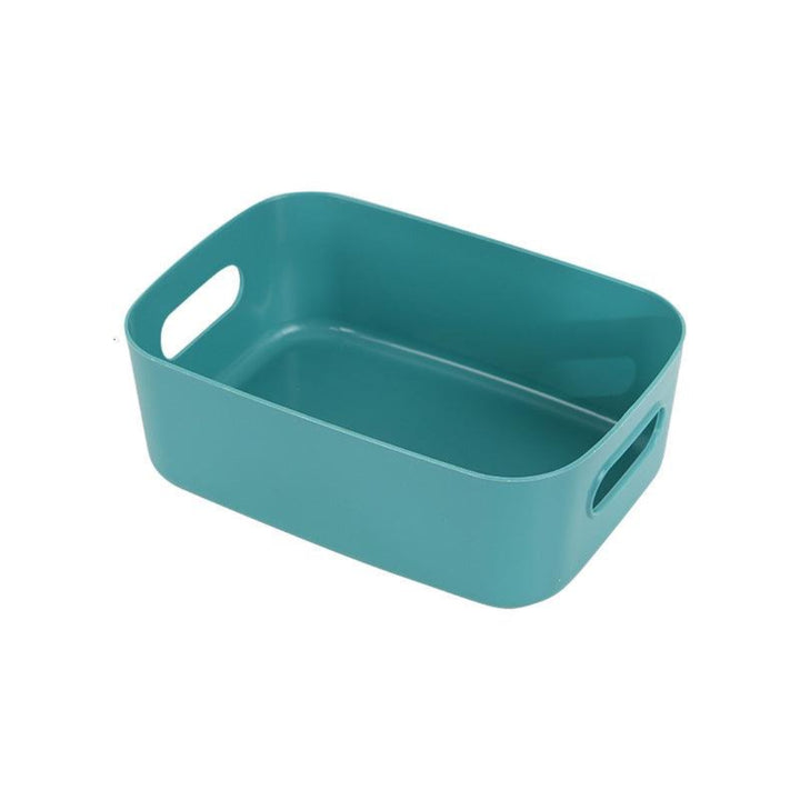 Multifunctional Handled Plastic Storage Box, Teal color