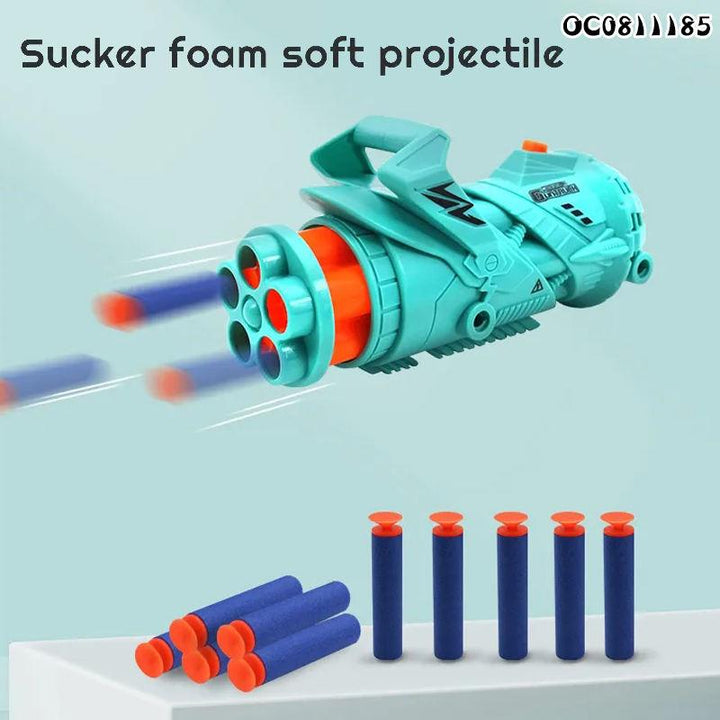 2-in-1 Transport Carrier Truck with Soft Bullet Shooter and Mini Cars