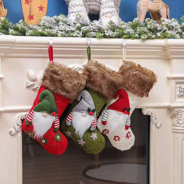 Festive Handmade Knitted Christmas Stockings