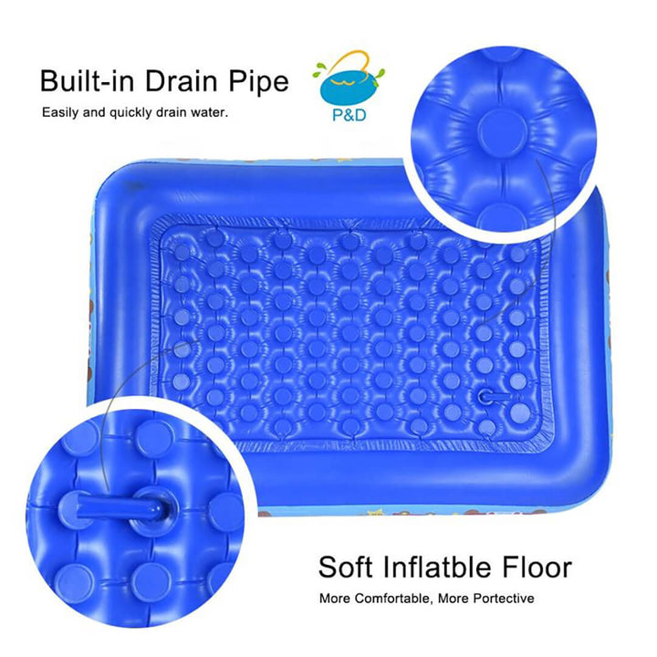 Inflatable Kids Swimming Pool – Durable Outdoor Pool in 3 Sizes