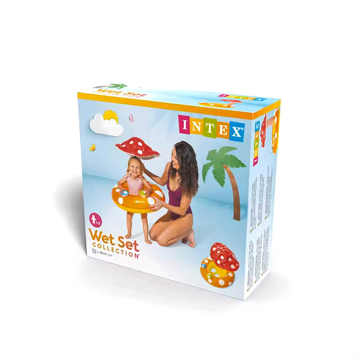 INTEX Mushroom Inflatable Pool Chair with Sunshade (1-2 years)