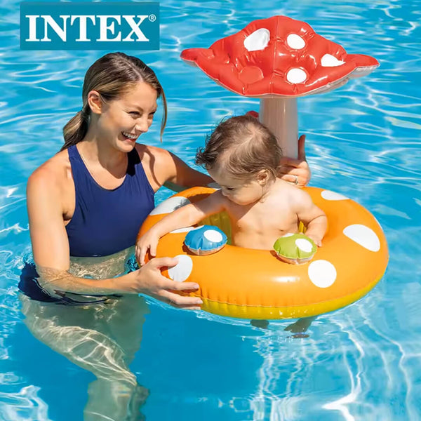 INTEX Mushroom Inflatable Pool Chair with Sunshade (1-2 years)