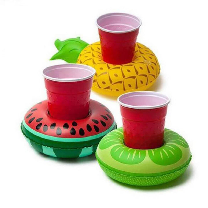 Inflatable Pool Drink Holder – Fruits & Football Designs
