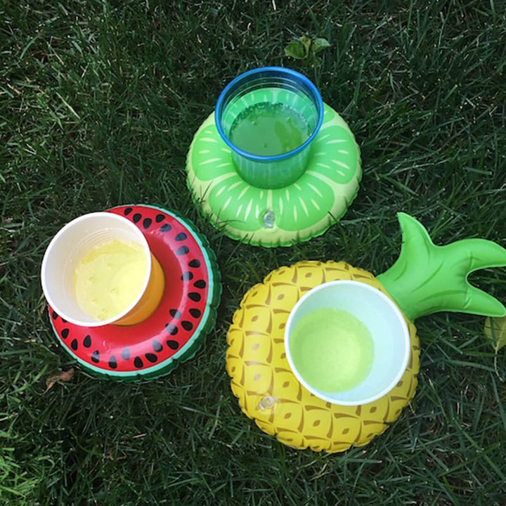 Inflatable Pool Drink Holder – Fruits & Football Designs