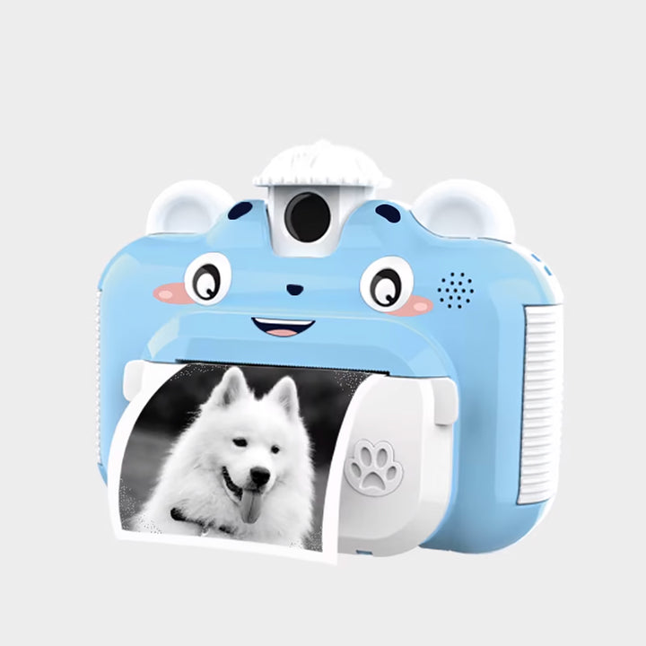 Selfie Mode Instant Print Fun: Ink-Free Kids Camera + 6 Rolls & 32GB Card Blue