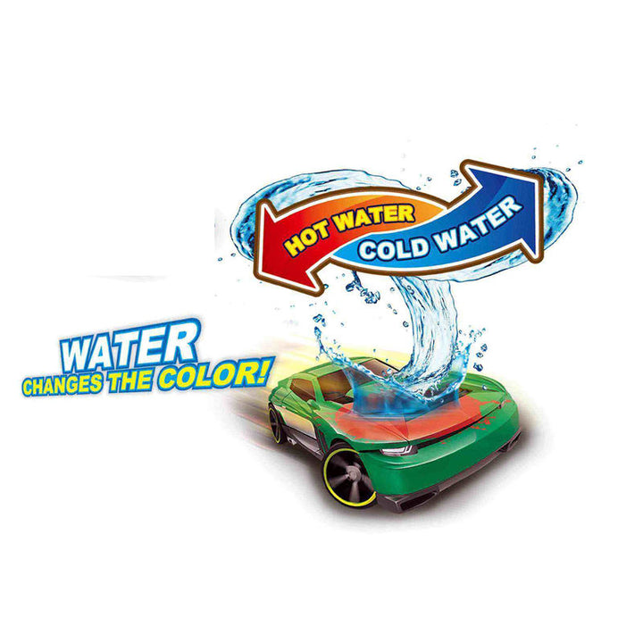 Interactive Color Changing Blue City Car Wash Set