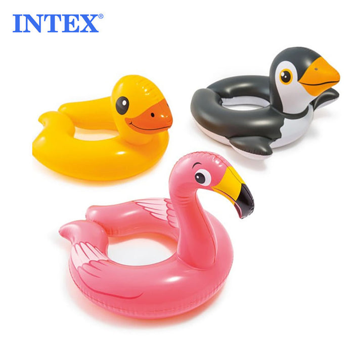 INTEX Cute Animals Split Swim Rings - 3-6 years