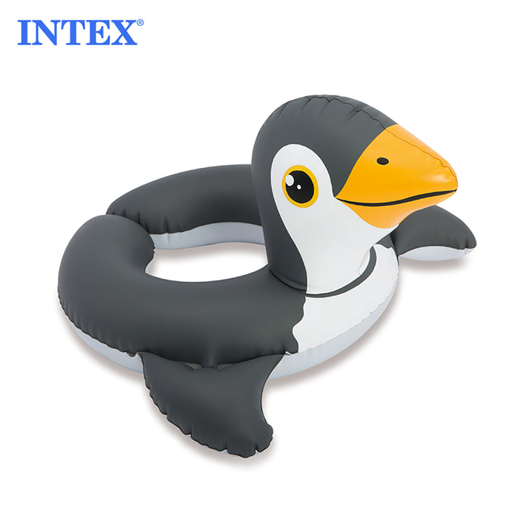 INTEX Cute Animals Split Swim Rings - 3-6 years Black Penguin