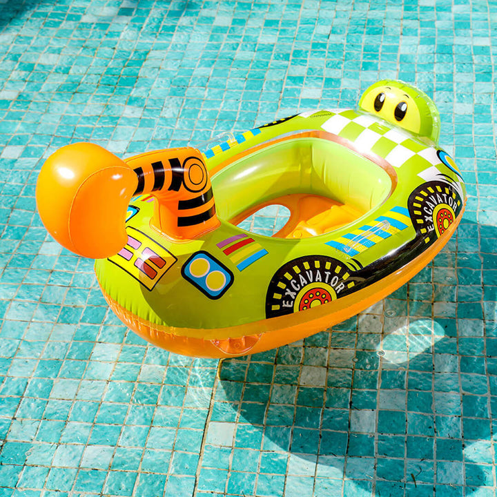 INTEX Cartoon Car Inflatable Swimming Float for Kids (1-3 Years) Excavator