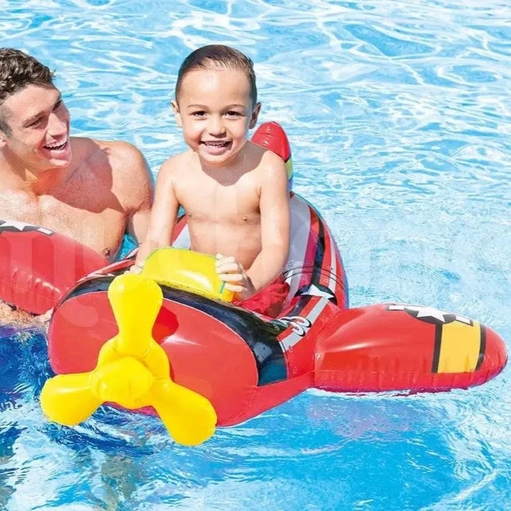 INTEX Inflatable Pool Ride-On Floats – Plane, Fish & Boat red