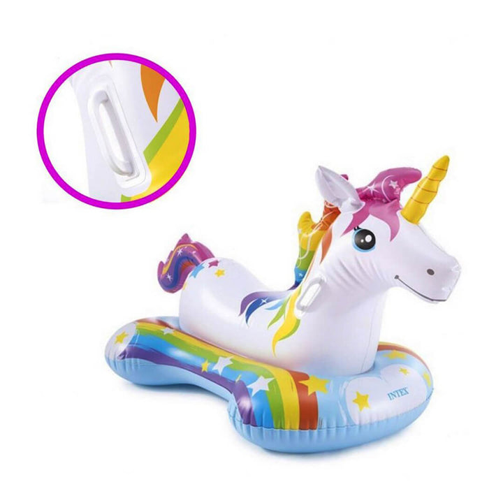 NTEX Kids Unicorn Ride-On – Inflatable Pool Float for Ages 3+