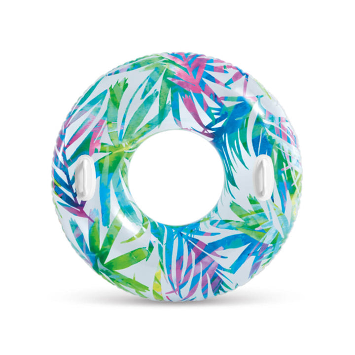 INTEX Inflatable Transparent Tropical Tubes - Ages 9+ Tropical Leaves 97cm