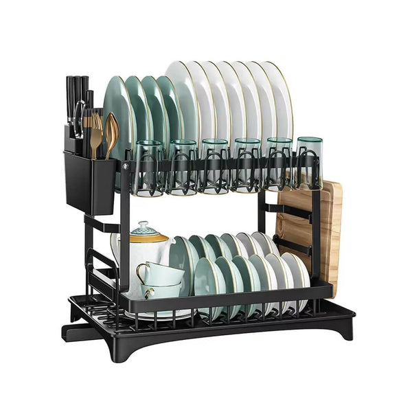 Iron Double-Layer Dish Rack – Durable & Space-Saving