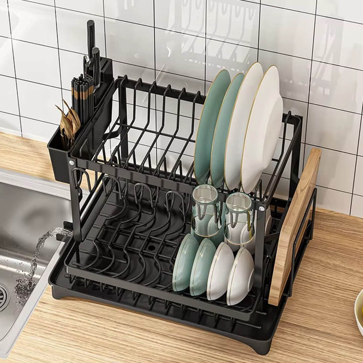 Iron Double-Layer Dish Rack – Durable & Space-Saving