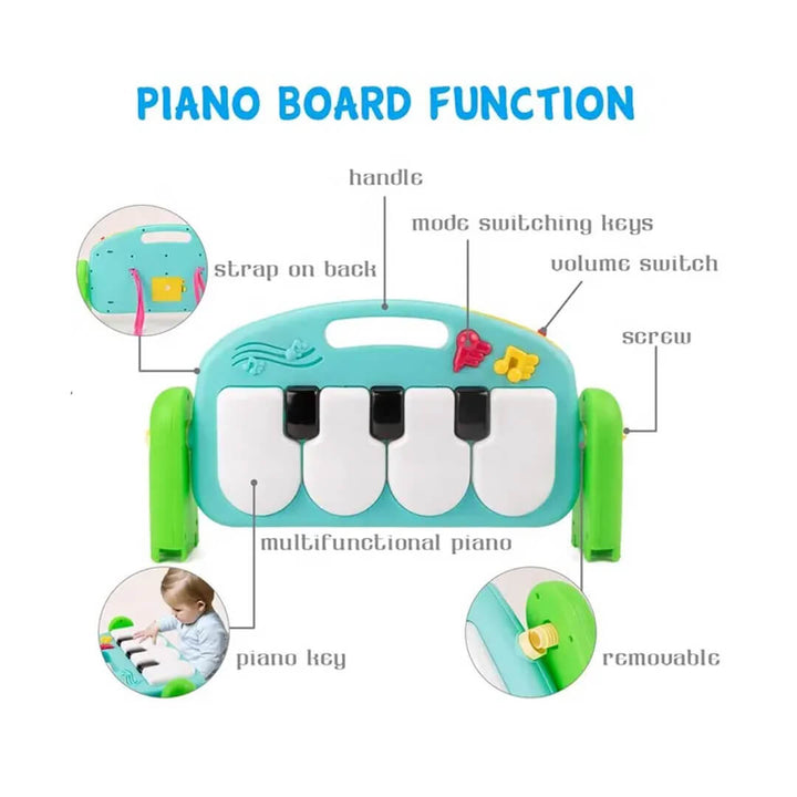 Detachable piano board for baby play mat