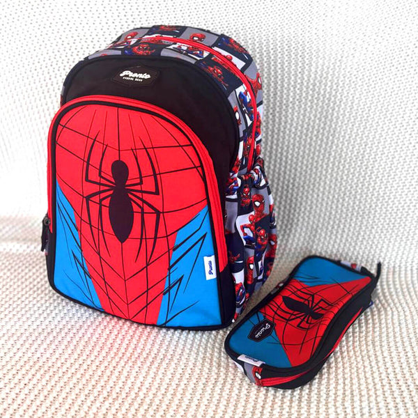 Spiderman backpack set for KG1-KG3 with matching pencil case