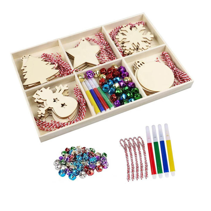 Christmas wooden ornament kit with decorative items, style C