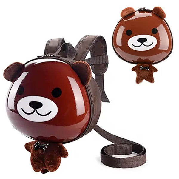 Kids Cute 3D Hard Shell Teddy Bear Backpack
