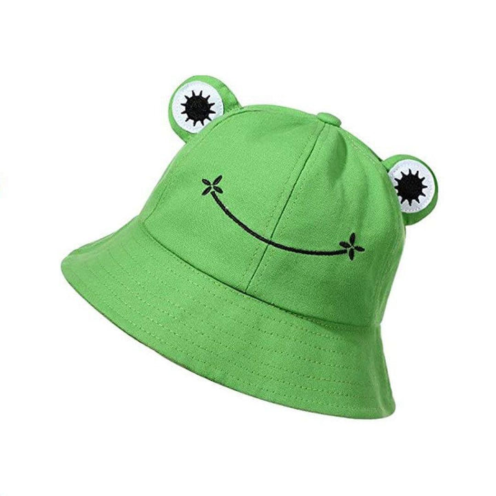 Frog Design Kids Hat – Sun Protection for Ages (4–8 years) Green 52-56cm