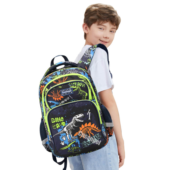 Dinosaur school backpack set for kids ages 5–10