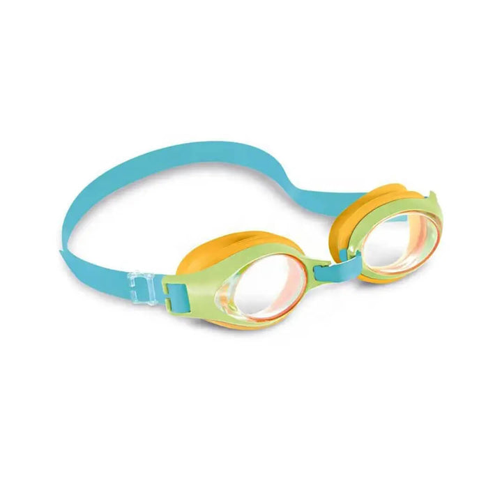 Kids Anti-Fog Swimming Goggles – Dual Color (3–8 Years) Green