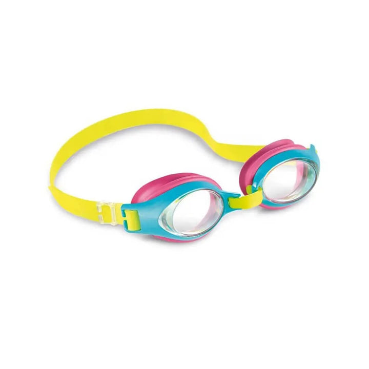 Kids Anti-Fog Swimming Goggles – Dual Color (3–8 Years) Pink