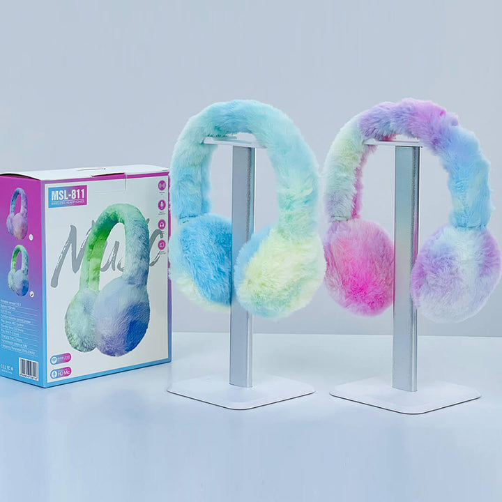 Kids Plush Wireless Headphones - Comfortable & Warm for Music Listening