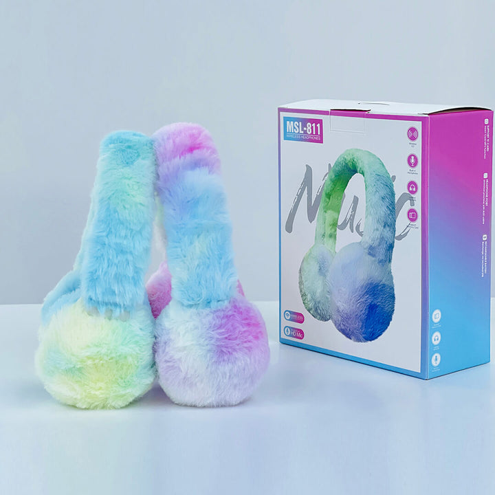 Kids Plush Wireless Headphones - Comfortable & Warm for Music Listening