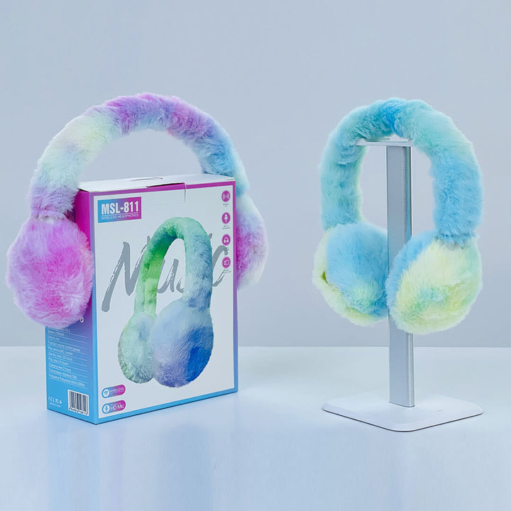 Kids Plush Wireless Headphones - Comfortable & Warm for Music Listening