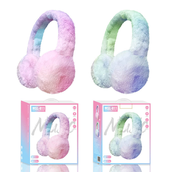 Kids Plush Wireless Headphones - Comfortable & Warm for Music Listening