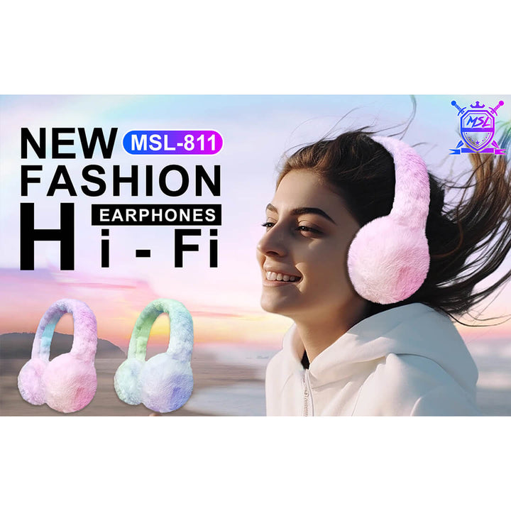 Kids Plush Wireless Headphones - Comfortable & Warm for Music Listening